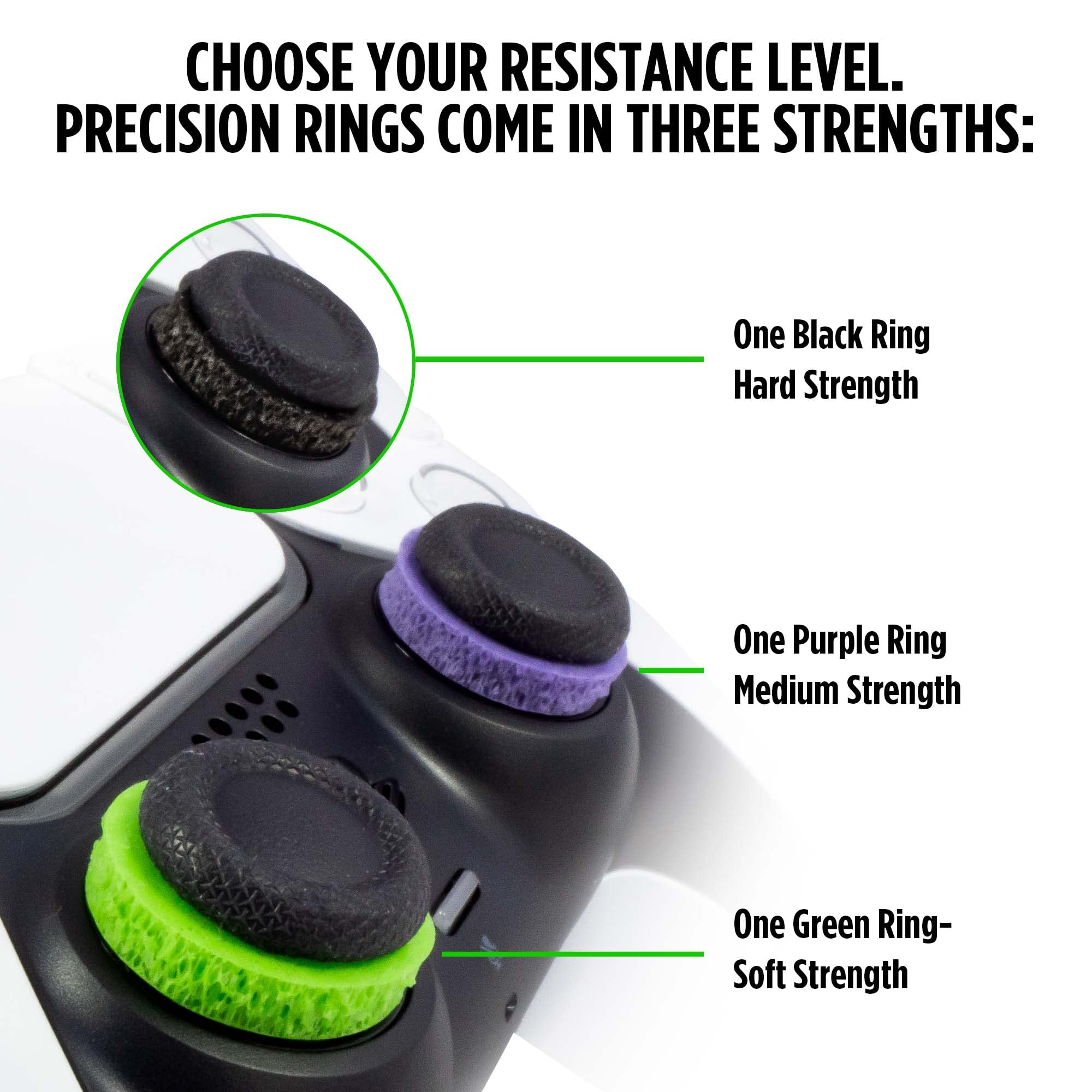KontrolFreek Aim Boost Kit for PlayStation 5 (PS5) and PlayStation 4 (PS4) Controller | Includes Performance Thumbsticks and Precision Rings | Galaxy Edition - Image 6