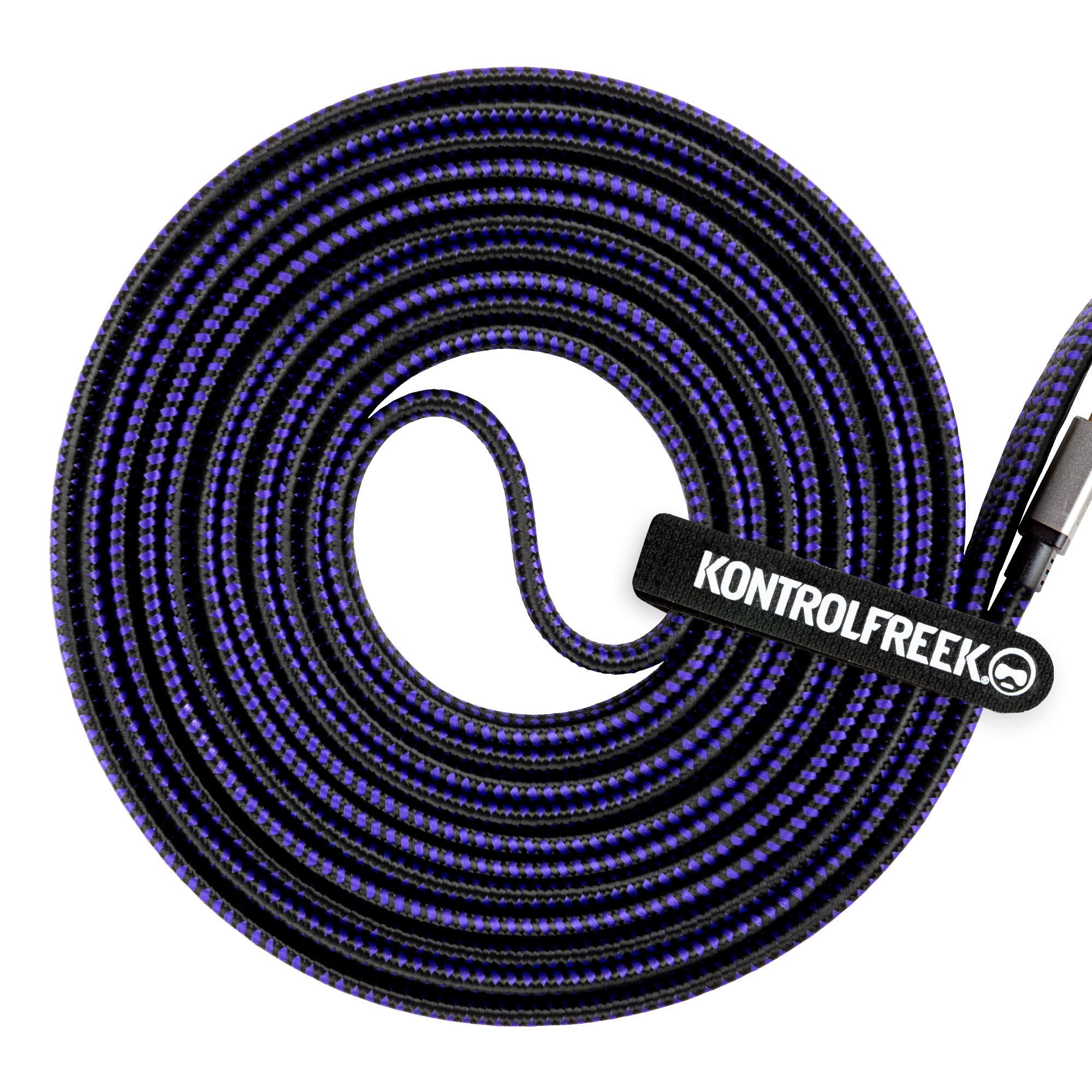 KONTROLFREEK DisplayPort 1.4 Cable 12ft (3.6m), Nylon Braided 8K DP to DP Gaming Cable (8K@60Hz, 4K@144Hz and 1080P@240Hz), HBR3, 32.4Gbps, HDCP 2.2, HDR Support - Black and Purple - Image 5