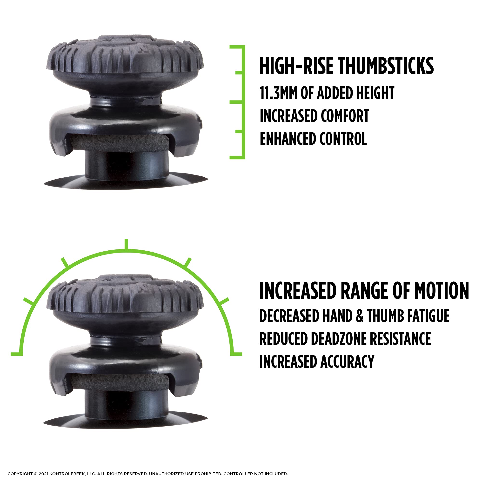 KontrolFreek FPS Freek Battle Royale Nightfall Performance Kit for Xbox One and Xbox Series X Controller | Includes Performance Thumbsticks and Performance Grips | Black - Image 3