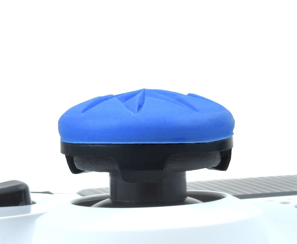 KontrolFreek FPS Freek Edge for PlayStation 4 (PS4) and PlayStation 5 (PS5) | Performance Thumbsticks | 1 High-Rise Convex, 1 Low-Rise Convex | Blue - Image 4