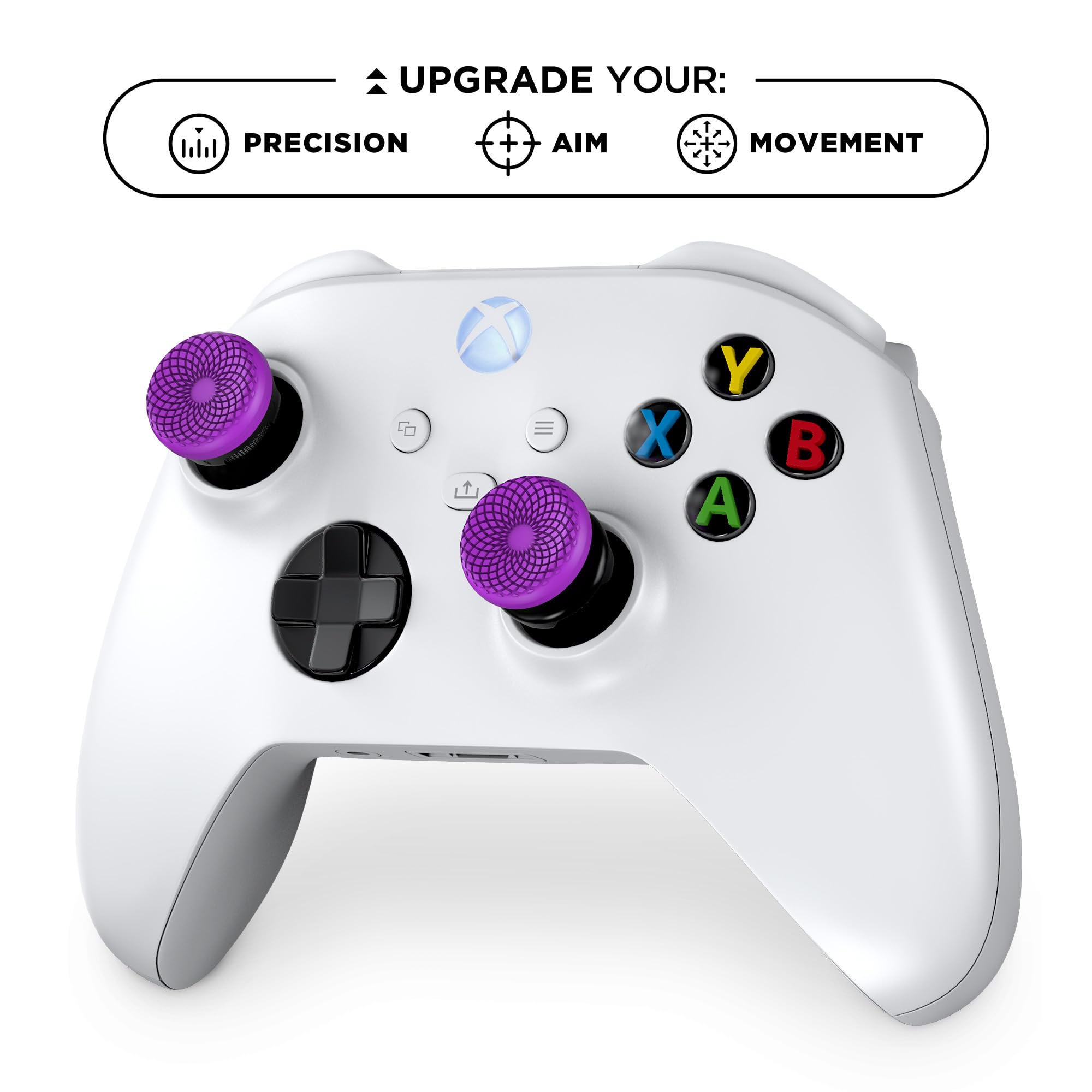 KontrolFreek FPS Freek Frenzy for Xbox One and Xbox Series X Controller | Performance Thumbsticks | 1 High-Rise, 1 Mid-Rise | Purple/Black - Image 6