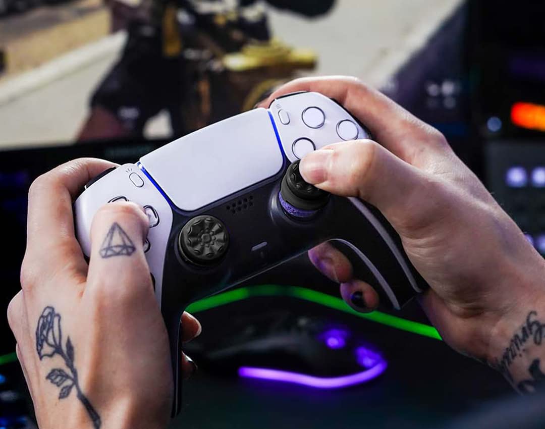 KontrolFreek FPS Freek Galaxy Black for PlayStation 4 (PS4) and PlayStation 5 (PS5) | Performance Thumbsticks | 1 High-Rise, 1 Mid-Rise | Black (Limited Edition) - Image 6