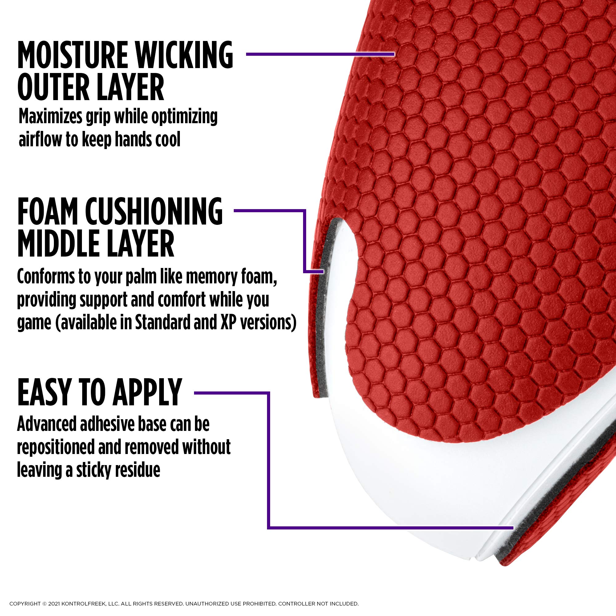 KontrolFreek FPS Freek Inferno Performance Kit for Xbox One and Xbox Series X Controller | Includes Performance Thumbsticks and Performance Grips | Red - Image 5