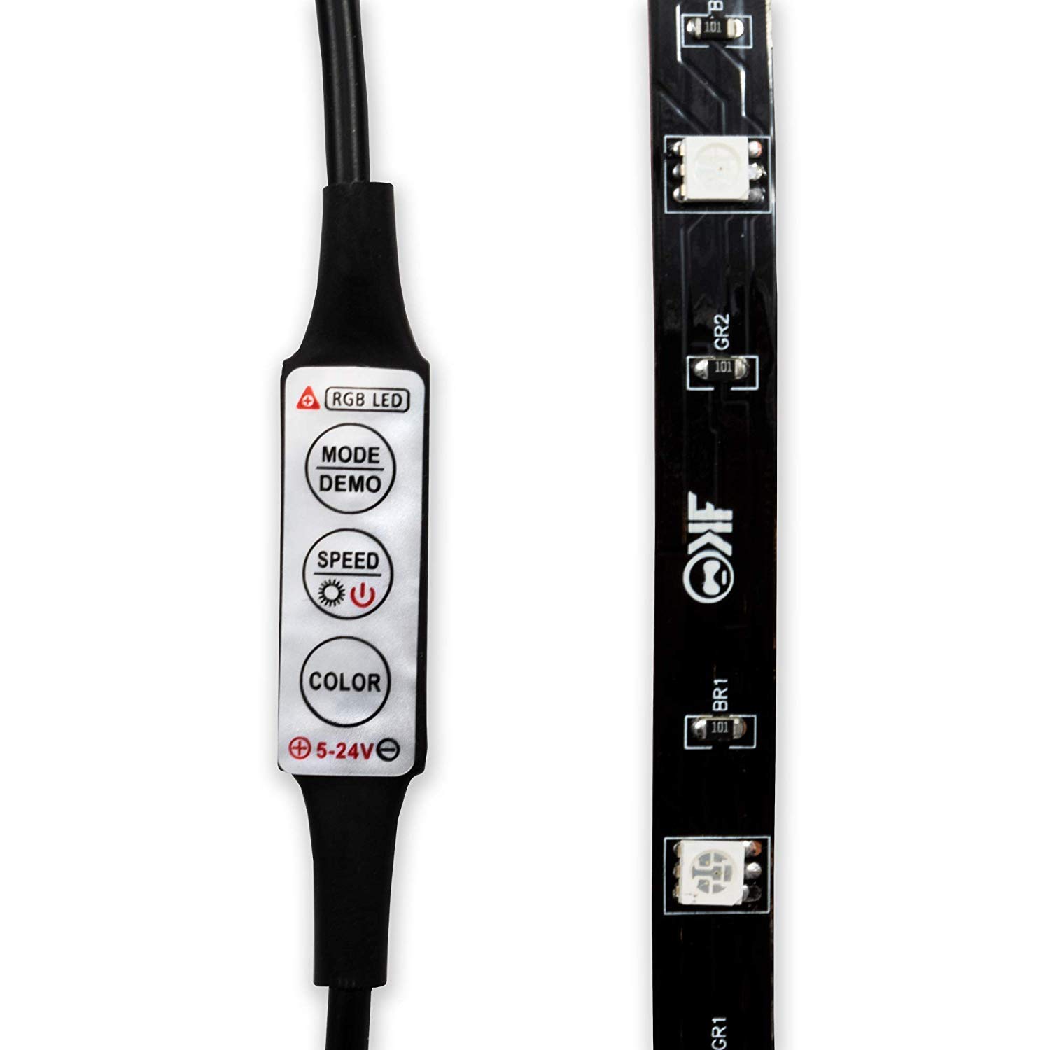 KontrolFreek Gaming Lights: LED Strip Lights, USB Powered with Controller, 3M Adhesive for TV, Console, PC, Wall (12 Ft) - Image 7