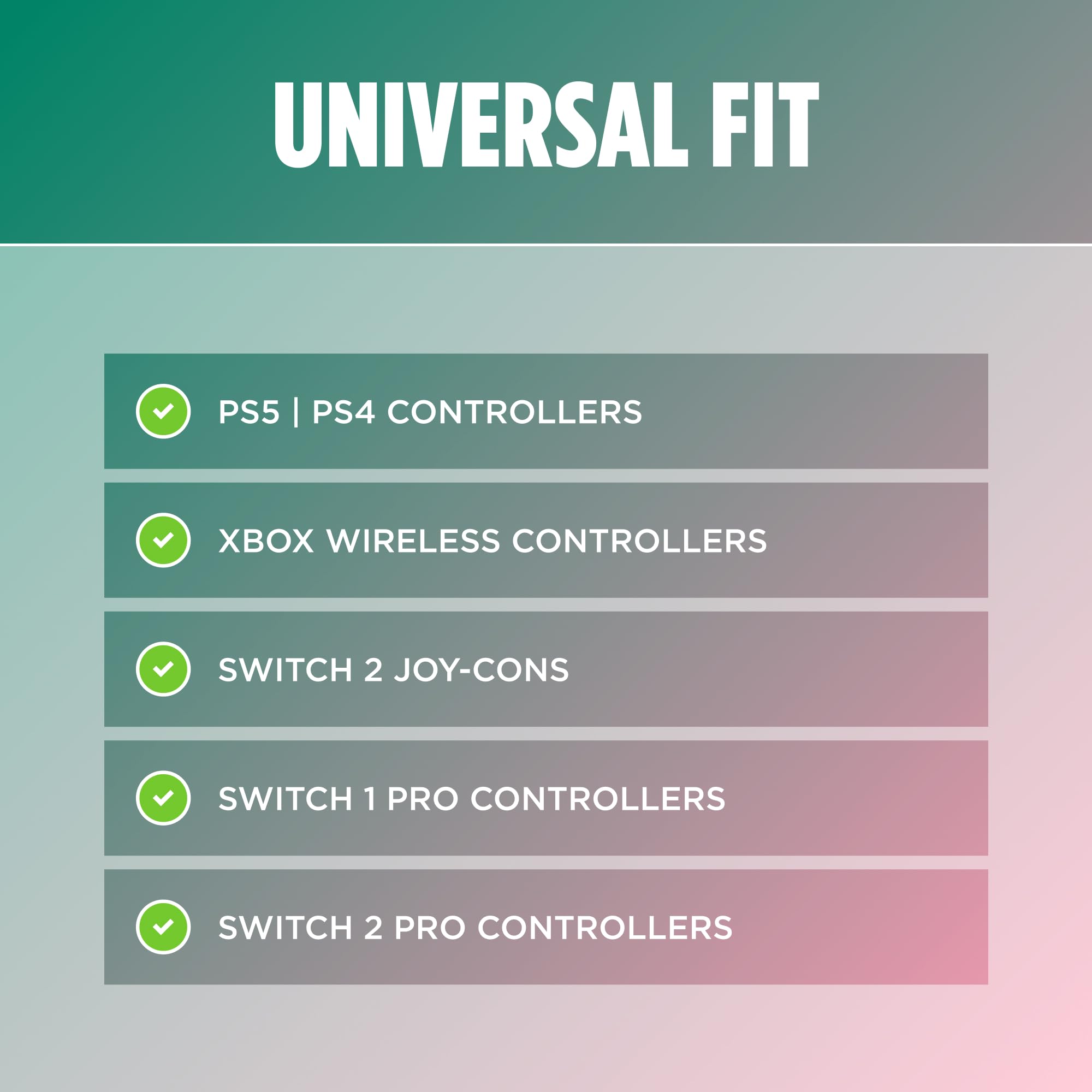 KontrolFreek No-Slip Thumb Grips – Strawberry Sage Edition for Nintendo Switch Pro, Switch 2 Joy-Con, PlayStation 4, PlayStation 5, Xbox One & Xbox Series X|S Controller | 4-Pack | Pink/Green - Image 4