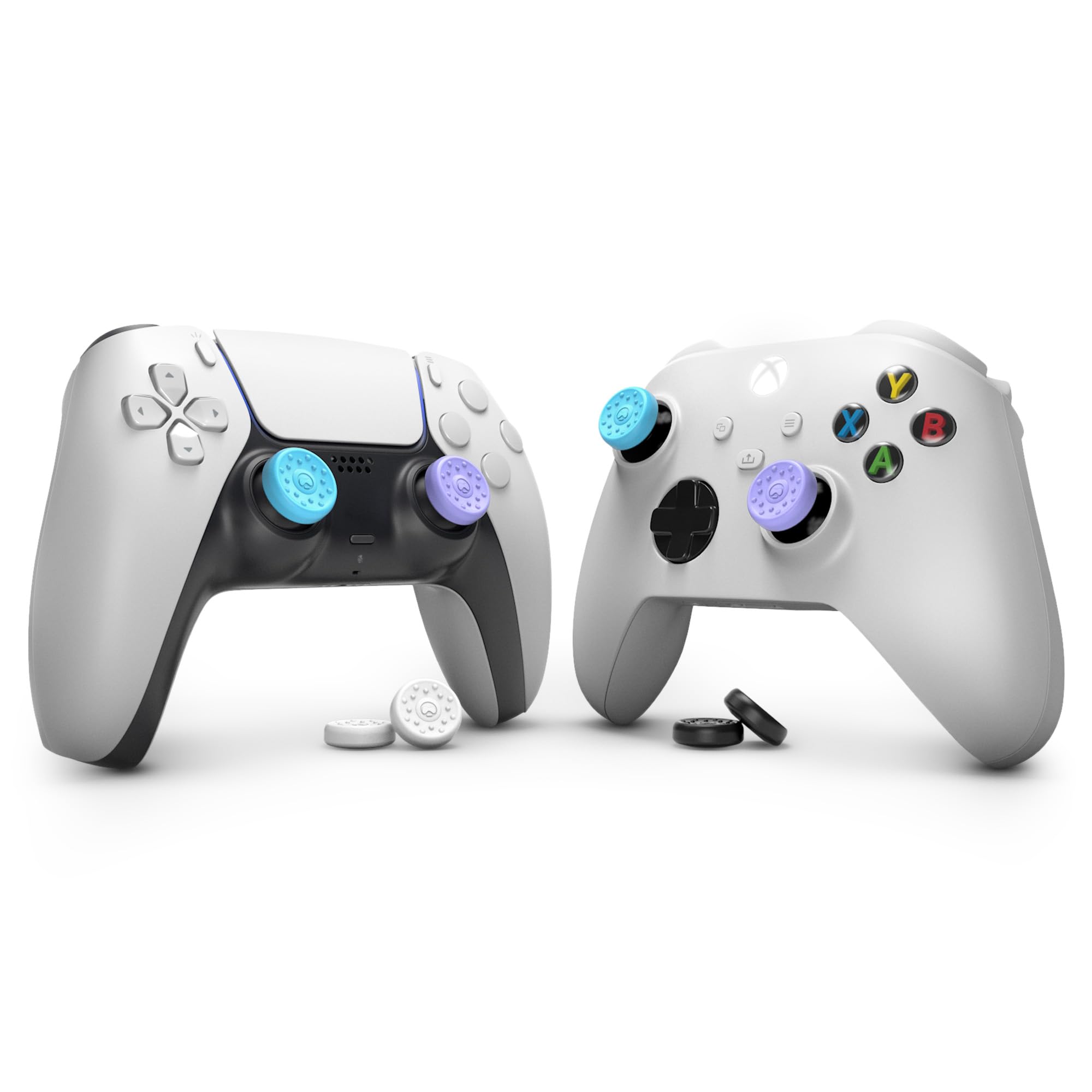 KontrolFreek No-Slip Thumb Grips | Universal Edition for Nintendo Switch Pro, Switch 2, PlayStation 4, PlayStation 5, Xbox One & Xbox Series X|S Controller | 8-Pack | Lavender/Aqua/White/Black - Image 5