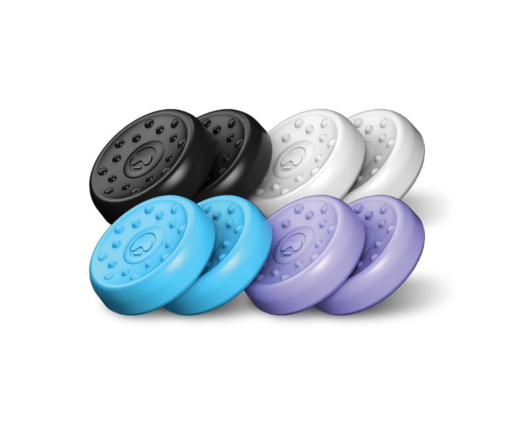 KontrolFreek No-Slip Thumb Grips | Universal Edition for Nintendo Switch Pro, Switch 2, PlayStation 4, PlayStation 5, Xbox One & Xbox Series X|S Controller | 8-Pack | Lavender/Aqua/White/Black - Image 6