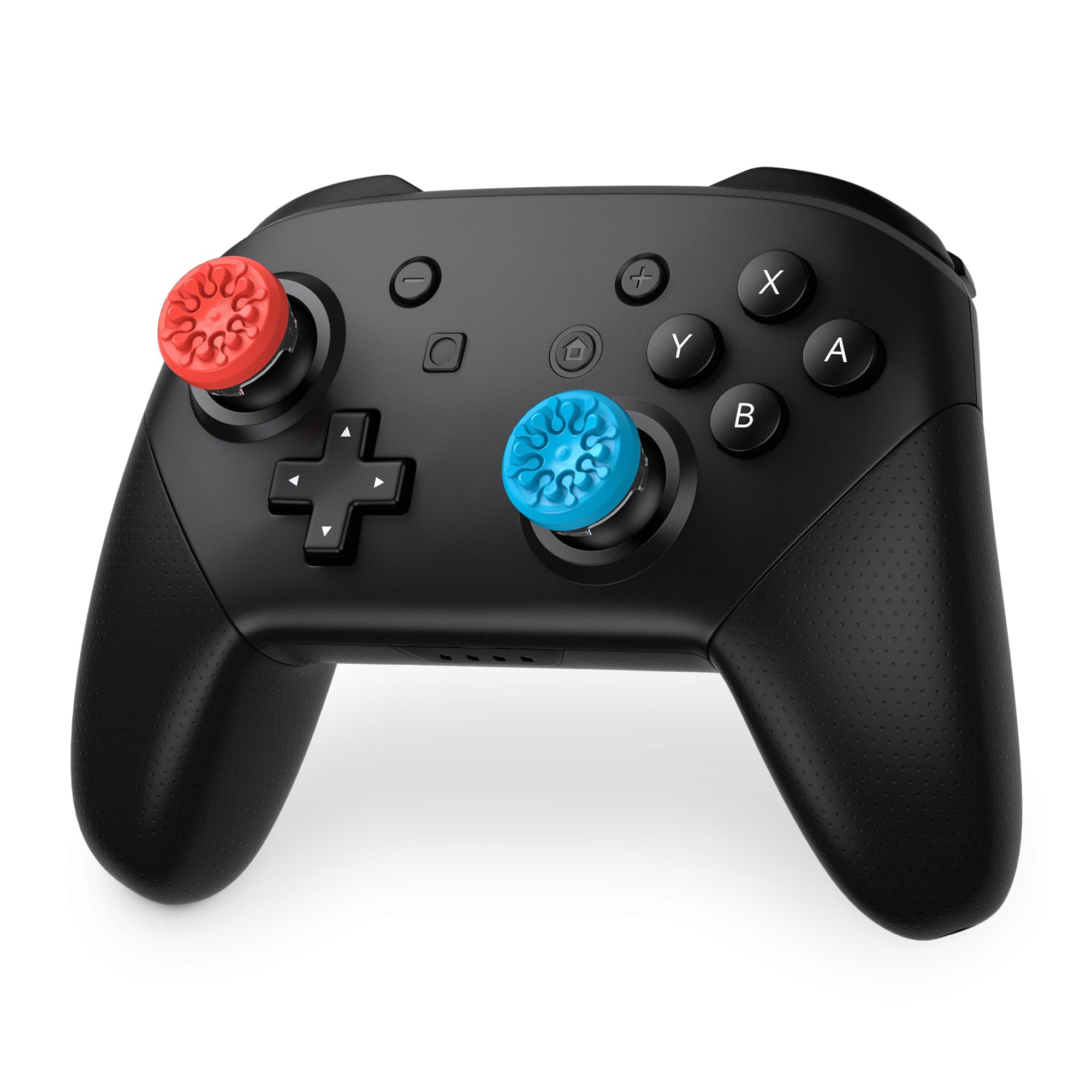 KontrolFreek Splash for Nintendo Switch Pro Controller | Performance Thumbsticks | Concave | Blue/Red - Image 4